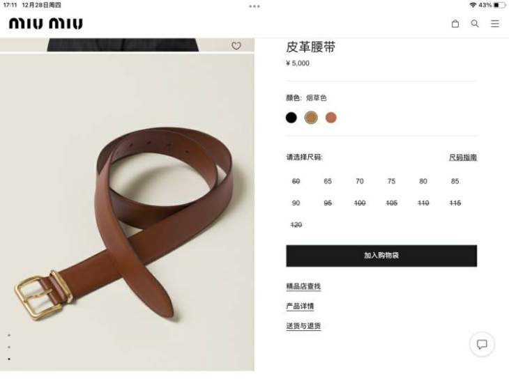 Picture of Miu Miu Belts _SKUfw184986114fw